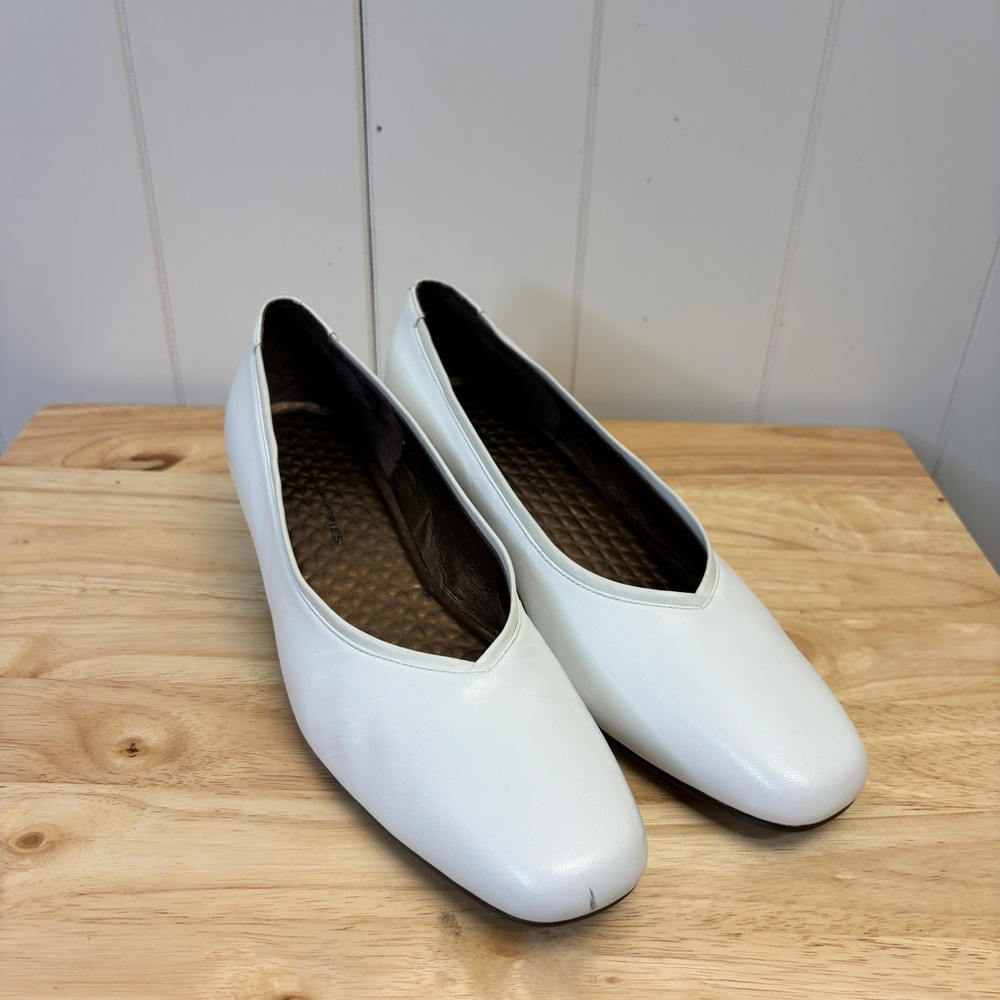 Hush Puppies Mod Leather Pumps Womens Size 10N Classic Minimalist Office Chic